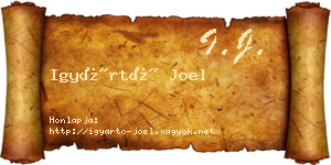 Igyártó Joel névjegykártya